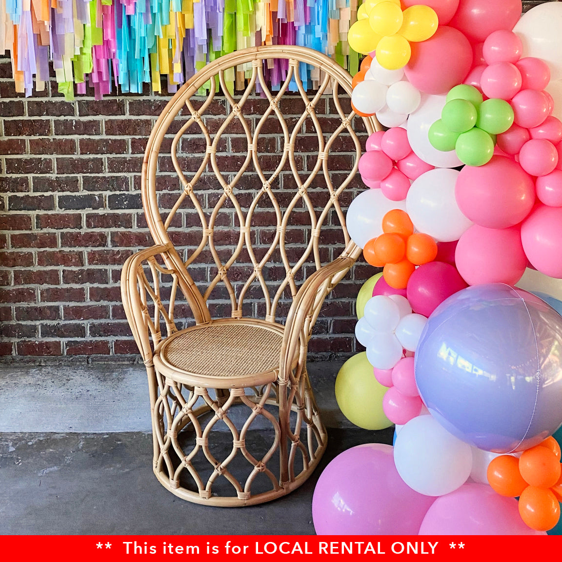 RENTAL Peacock Chair - Style 1.