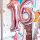 Rose Gold Foil Number 40”.
